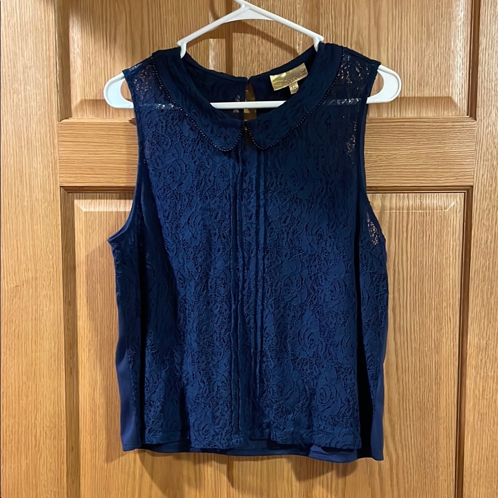 Princess Vera Wang Navy Lace Blouse